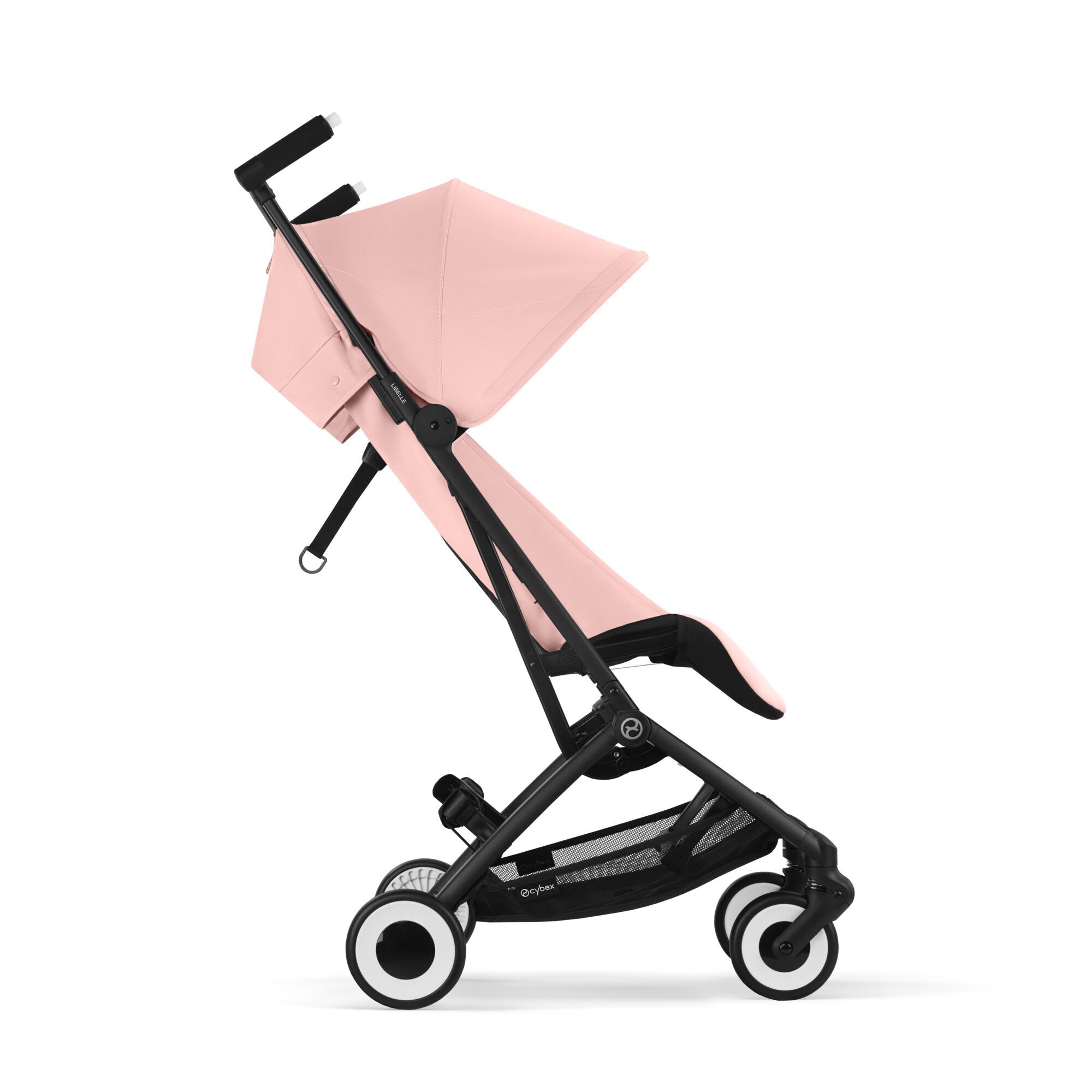 CYBEX Libelle 2025 后侧视角 · y270：低风阻窄身、管径细、部件外露但排布干净