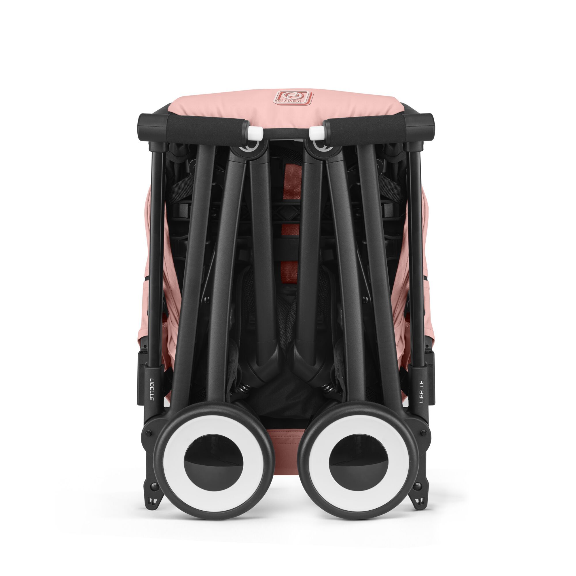 CYBEX Libelle 2025 折叠态：对折收到 32×20×48 cm，自立（small fold genius）