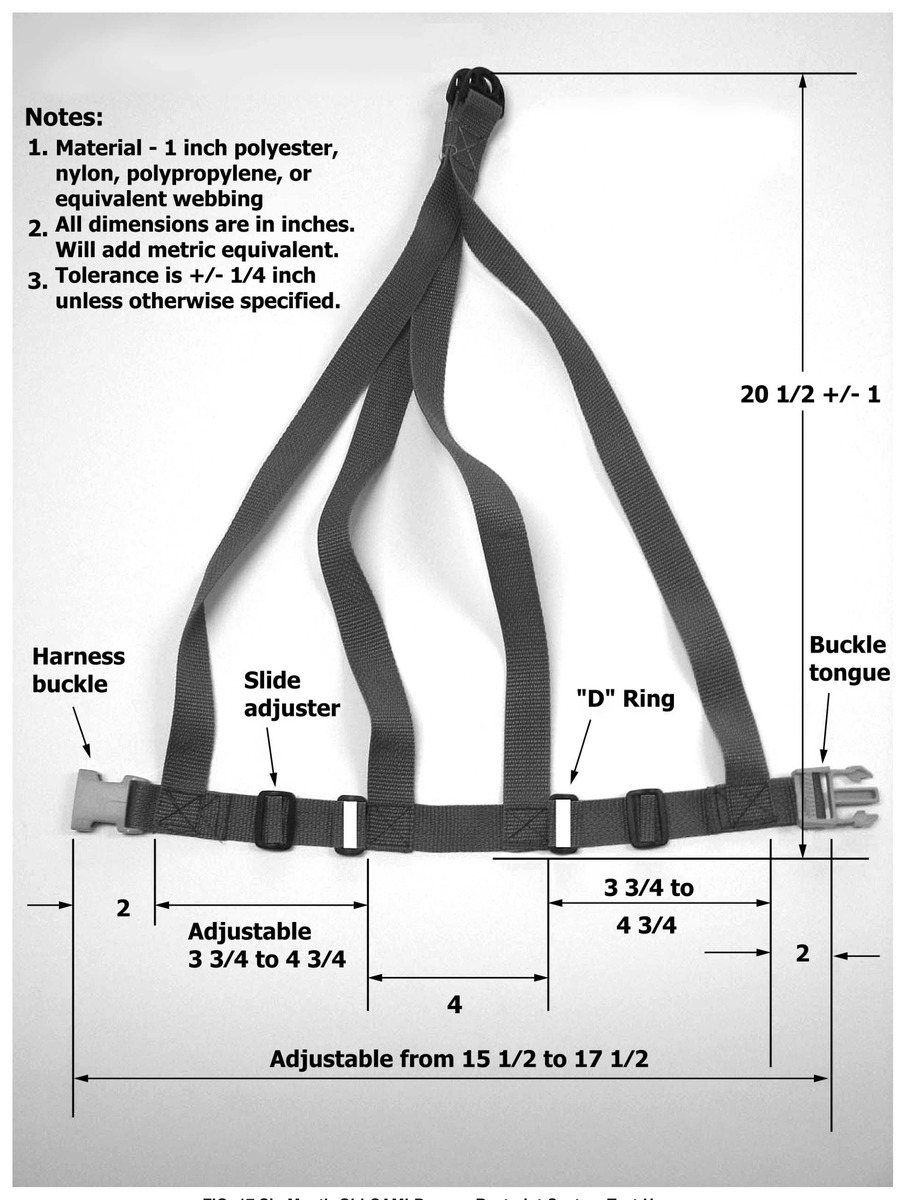 标准 FIG.17 六月龄 CAMI 假人约束系统试验背带