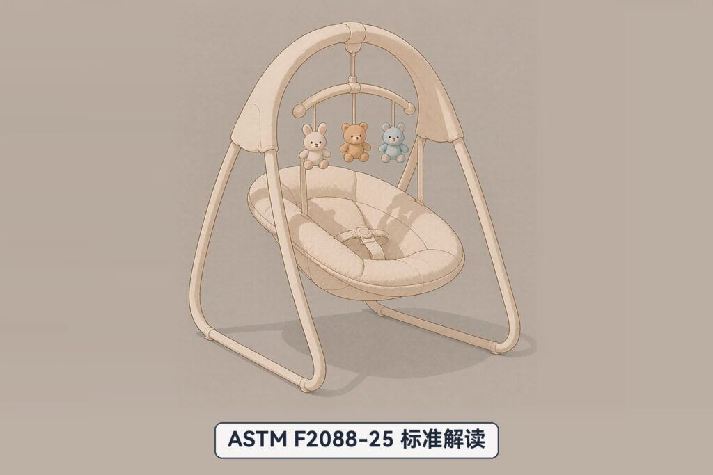 ASTM F2088-25 婴儿与摇篮秋千标准解读缩略图（扁平插画）